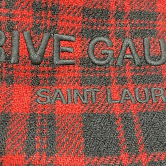 SAINT LAURENT PARIS Noe N/S tote bag Red Black Tweeds Canvas Leather 622-071625 - Picture 10 of 13